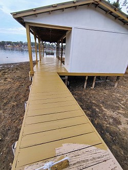 Deck staining